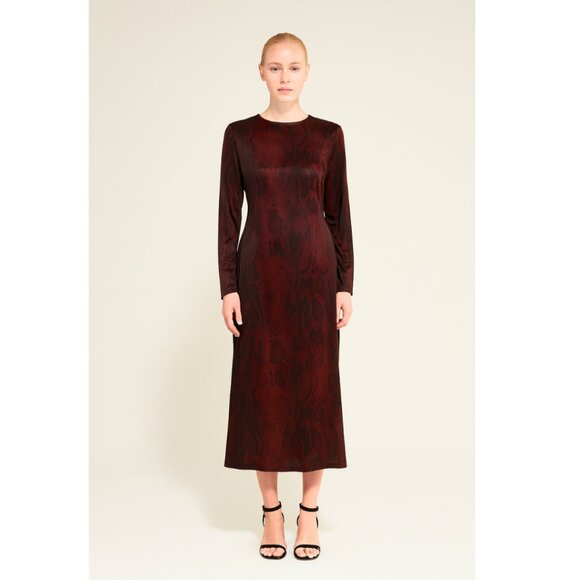 The Andamane Beulah Viscose Midi Dress Medium Red NWT - Picture 1 of 12